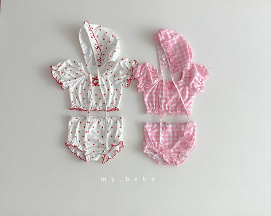 [PRE-ORDER] Frill Bikini Top Bottom Hat Set