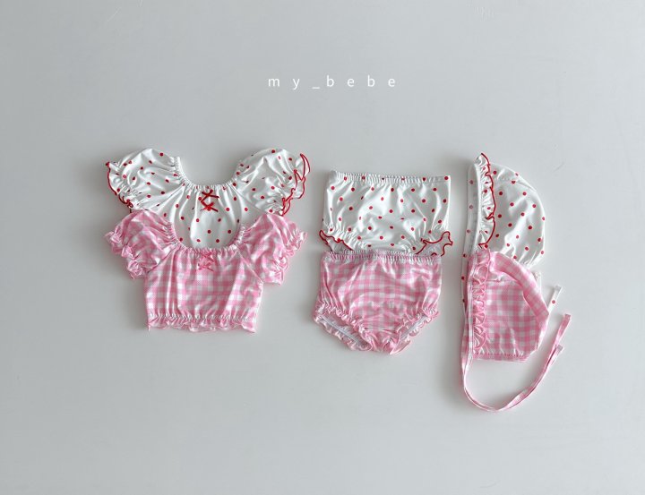 [PRE-ORDER] Frill Bikini Top Bottom Hat Set