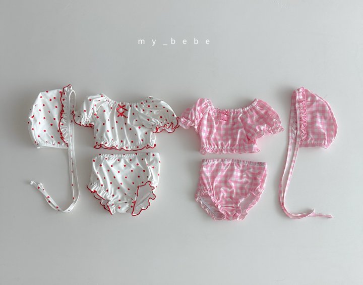 [PRE-ORDER] Frill Bikini Top Bottom Hat Set