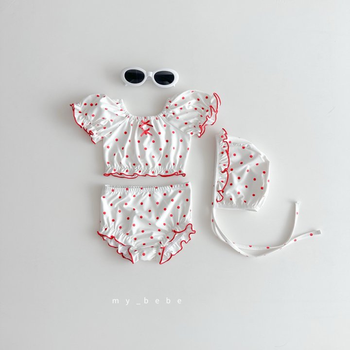 [PRE-ORDER] Frill Bikini Top Bottom Hat Set