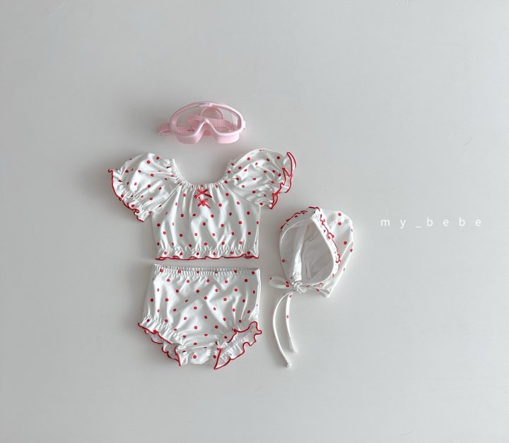 [PRE-ORDER] Frill Bikini Top Bottom Hat Set