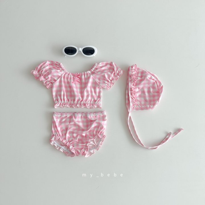 [PRE-ORDER] Frill Bikini Top Bottom Hat Set