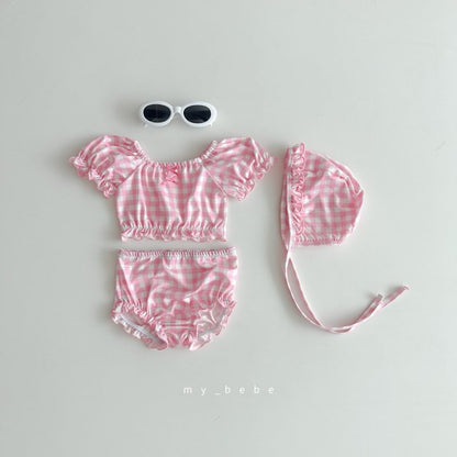 [PRE-ORDER] Frill Bikini Top Bottom Hat Set