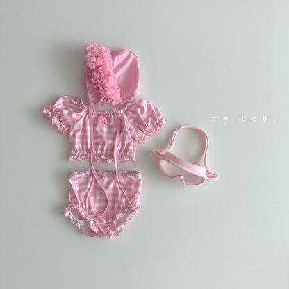 [PRE-ORDER] Frill Bikini Top Bottom Hat Set