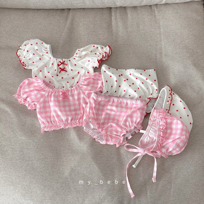 [PRE-ORDER] Frill Bikini Top Bottom Hat Set
