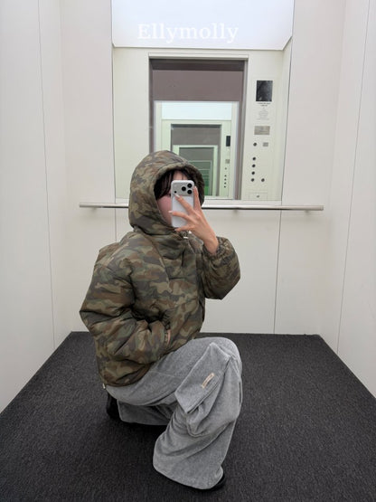 [PRE-ORDER] Camo Padded Hoodie Sweatshirts