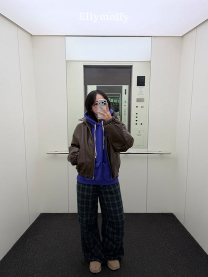 [PRE-ORDER] Teddy Fur Check Pants