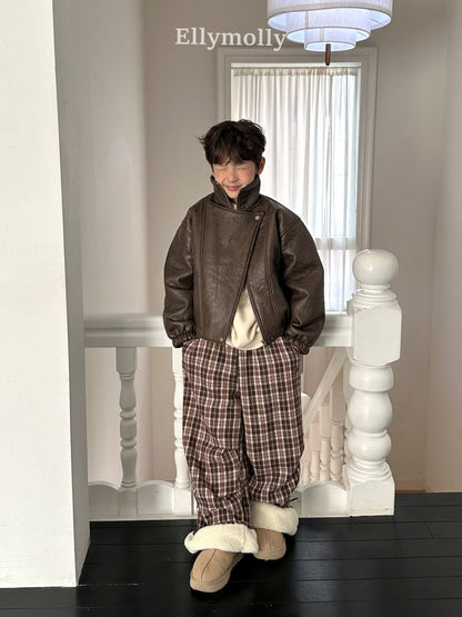 [PRE-ORDER] Teddy Fur Check Pants