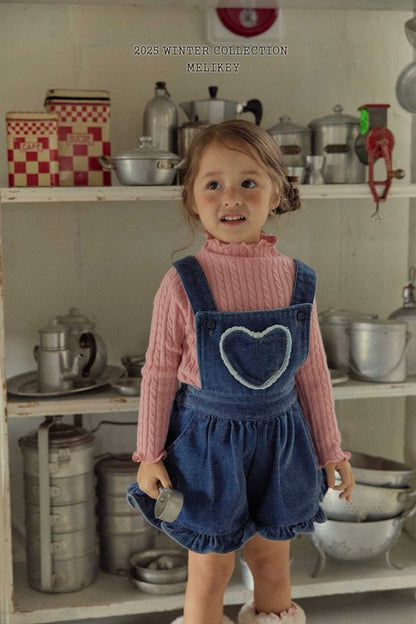 [PRE-ORDER] Velvet Denim Frill Overalls