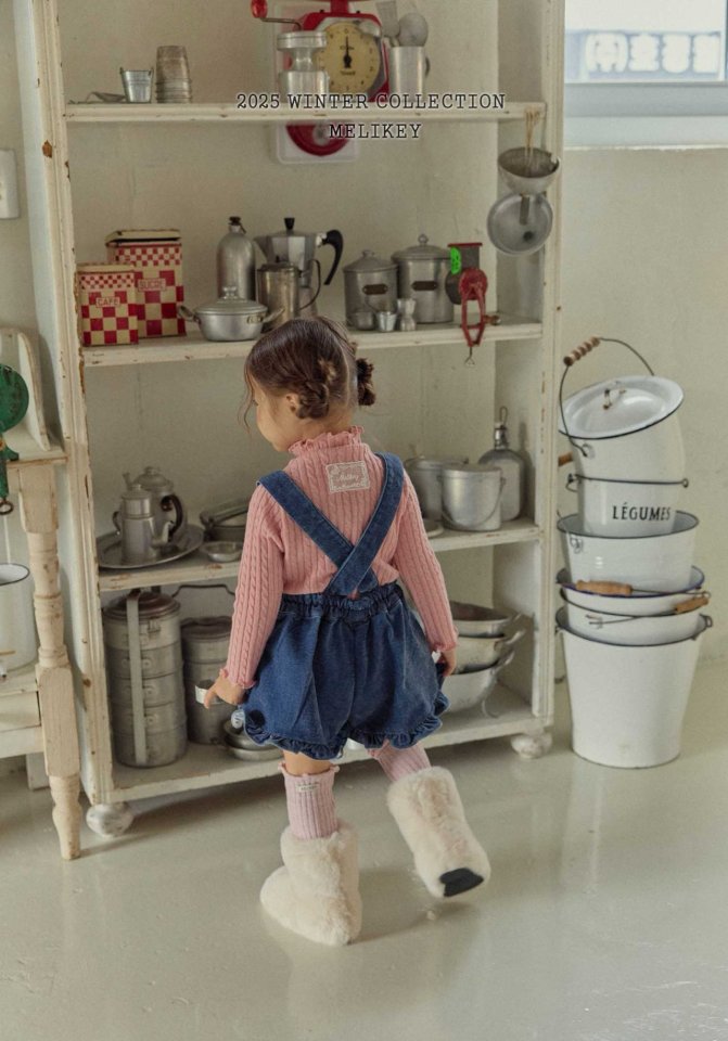 [PRE-ORDER] Velvet Denim Frill Overalls