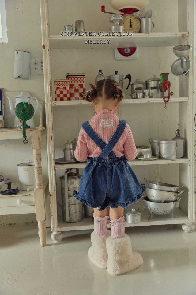 [PRE-ORDER] Velvet Denim Frill Overalls