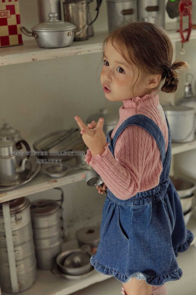 [PRE-ORDER] Velvet Denim Frill Overalls