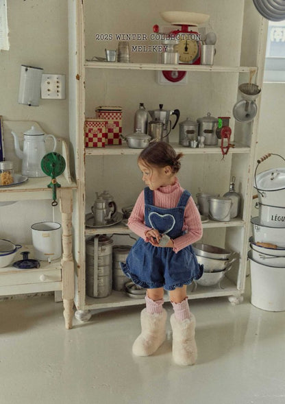 [PRE-ORDER] Velvet Denim Frill Overalls