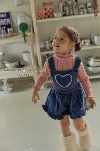 [PRE-ORDER] Velvet Denim Frill Overalls