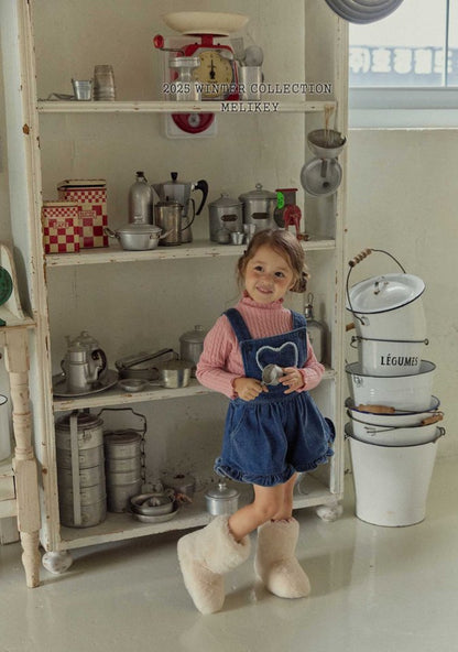 [PRE-ORDER] Velvet Denim Frill Overalls