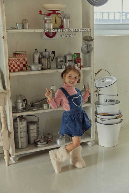 [PRE-ORDER] Velvet Denim Frill Overalls