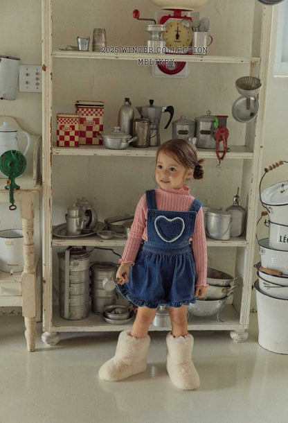 [PRE-ORDER] Velvet Denim Frill Overalls