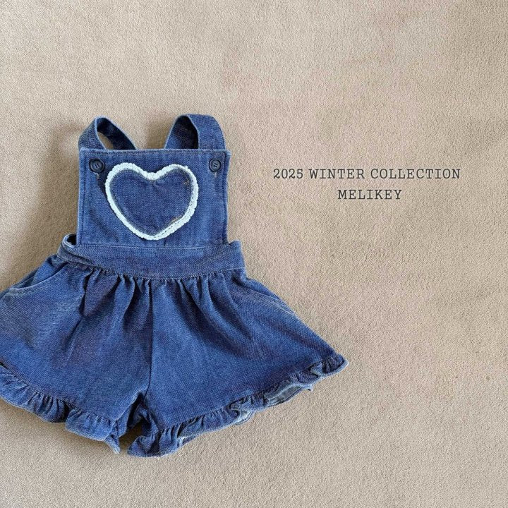 [PRE-ORDER] Velvet Denim Frill Overalls