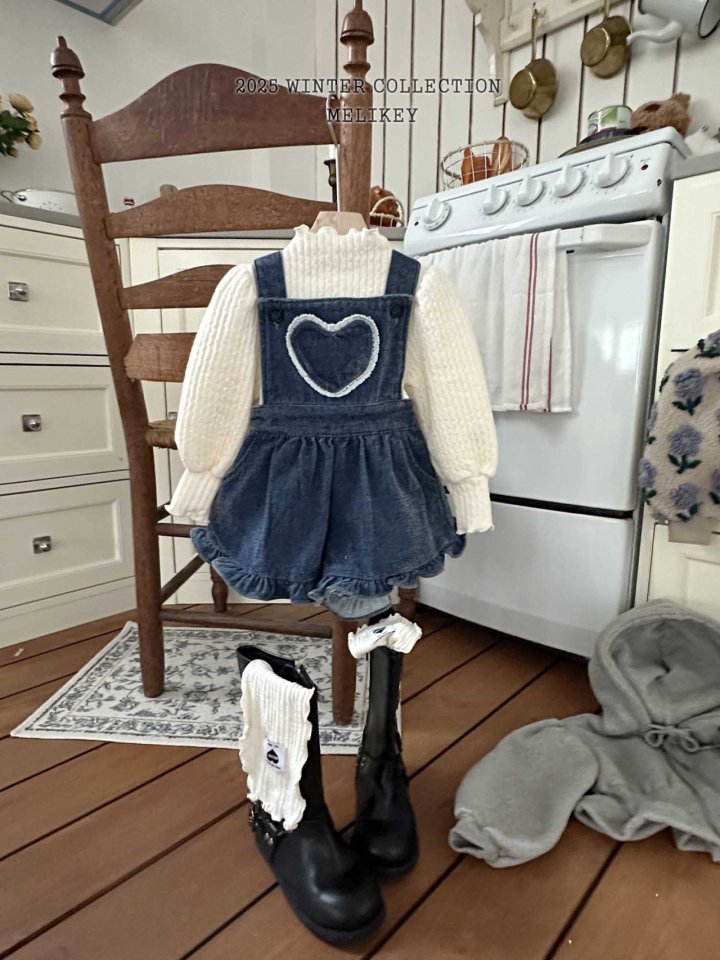 [PRE-ORDER] Velvet Denim Frill Overalls