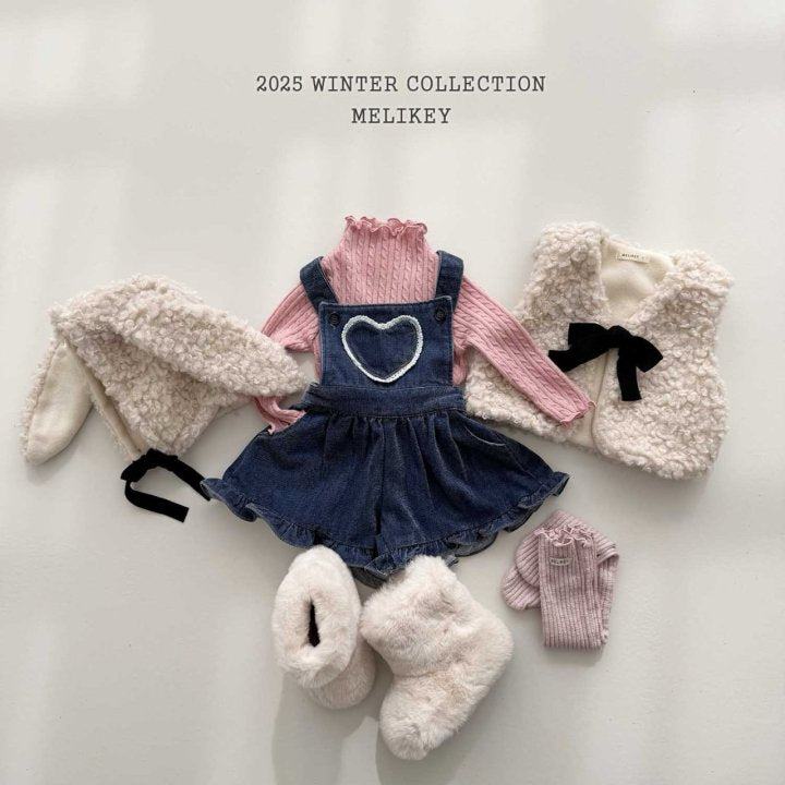 [PRE-ORDER] Velvet Denim Frill Overalls