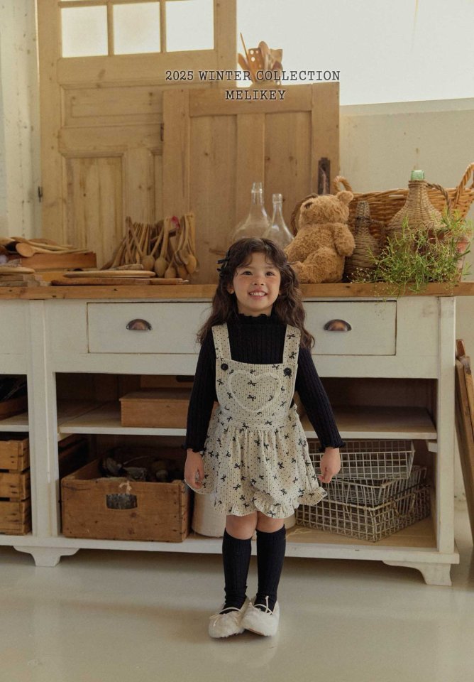 [PRE-ORDER] Ribbon Dot Frill Overalls