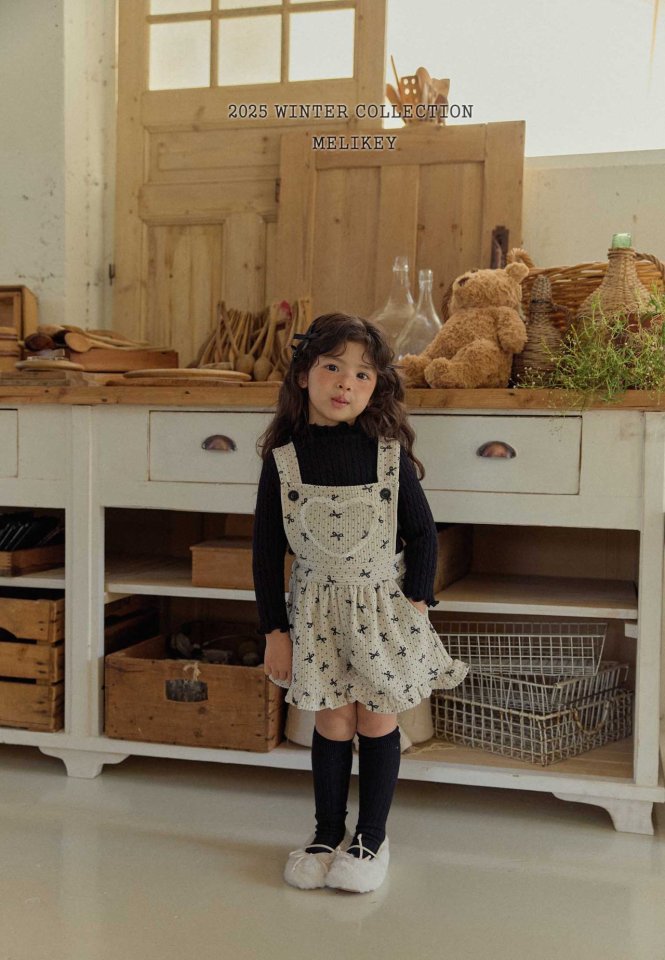 [PRE-ORDER] Ribbon Dot Frill Overalls