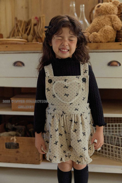 [PRE-ORDER] Ribbon Dot Frill Overalls
