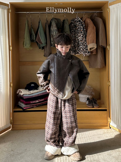 [PRE-ORDER] Teddy Fur Check Pants