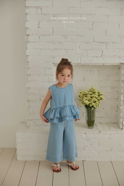 [PRE-ORDER] Crop Wide Denim Pants