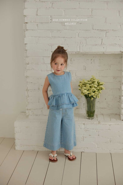 [PRE-ORDER] Crop Wide Denim Pants