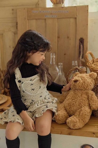 [PRE-ORDER] Ribbon Dot Frill Overalls