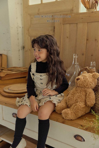 [PRE-ORDER] Ribbon Dot Frill Overalls