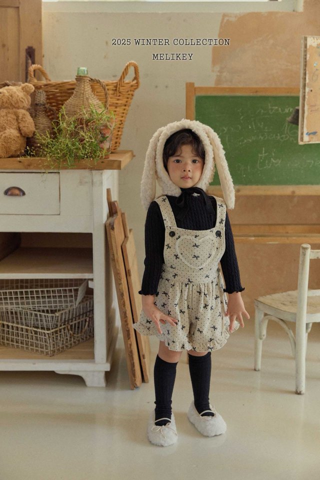 [PRE-ORDER] Ribbon Dot Frill Overalls