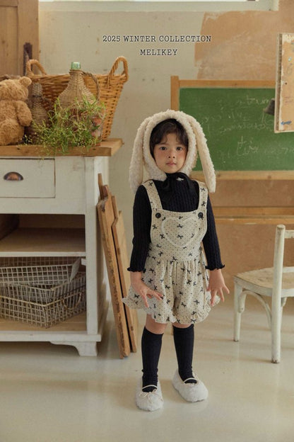 [PRE-ORDER] Ribbon Dot Frill Overalls