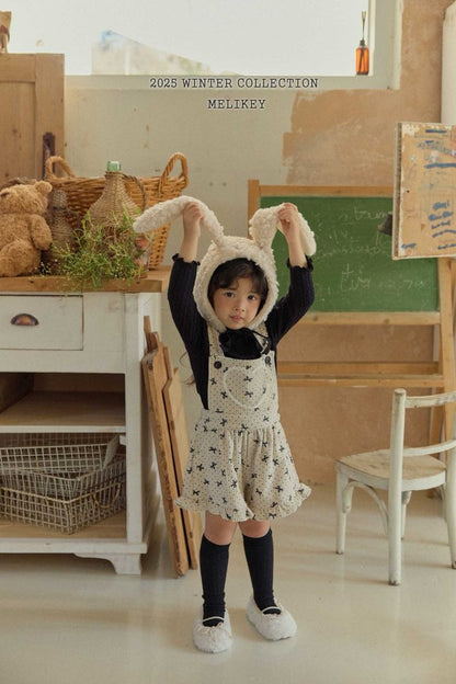 [PRE-ORDER] Ribbon Dot Frill Overalls