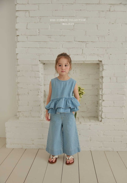 [PRE-ORDER] Crop Wide Denim Pants