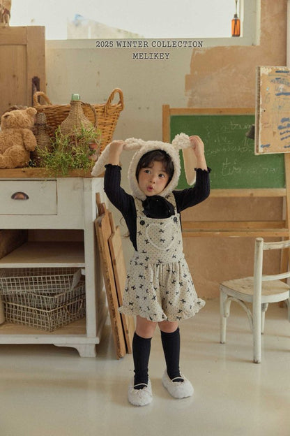 [PRE-ORDER] Ribbon Dot Frill Overalls