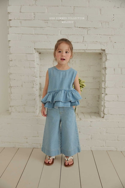 [PRE-ORDER] Crop Wide Denim Pants