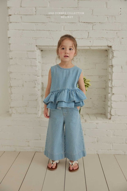[PRE-ORDER] Crop Wide Denim Pants