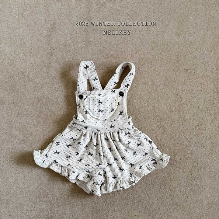 [PRE-ORDER] Ribbon Dot Frill Overalls