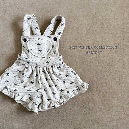 [PRE-ORDER] Ribbon Dot Frill Overalls