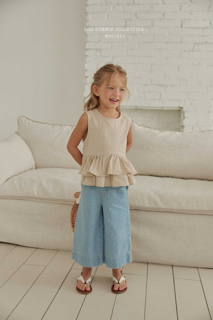 [PRE-ORDER] Crop Wide Denim Pants