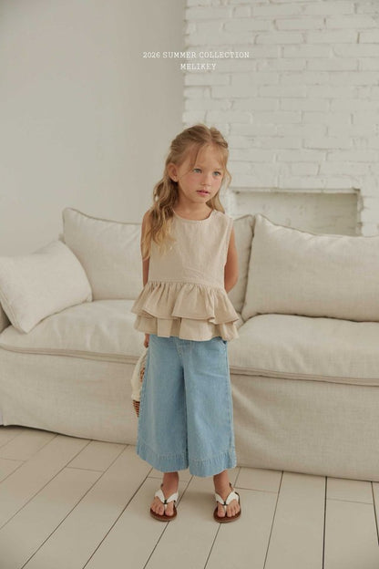 [PRE-ORDER] Crop Wide Denim Pants
