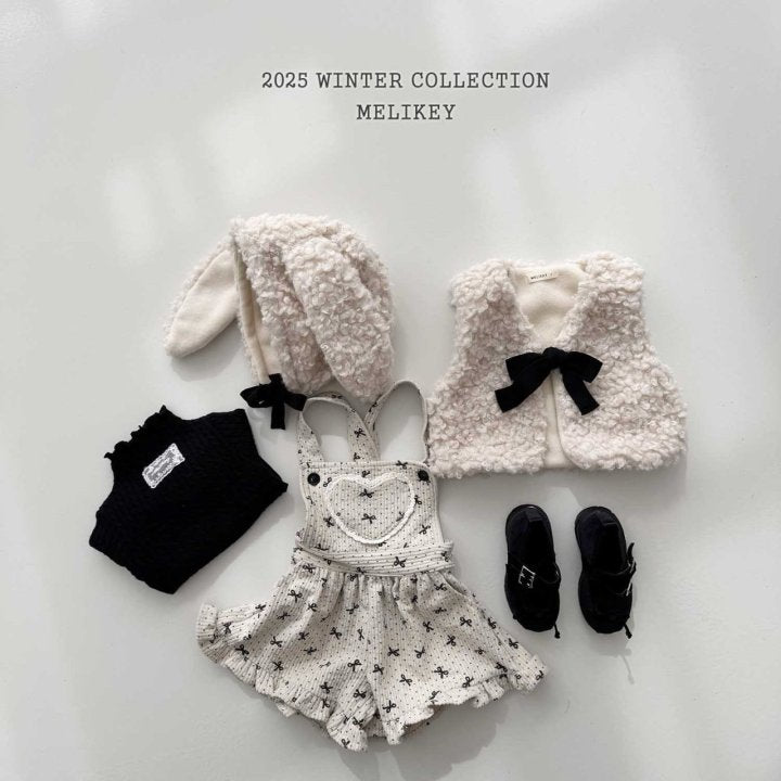 [PRE-ORDER] Ribbon Dot Frill Overalls