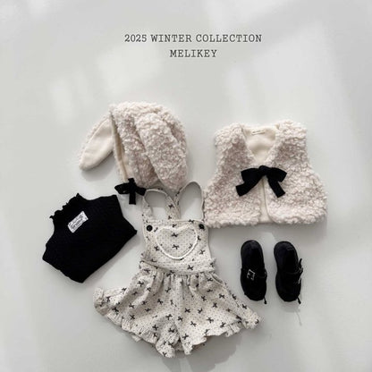 [PRE-ORDER] Ribbon Dot Frill Overalls