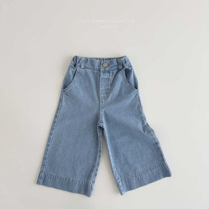 [PRE-ORDER] Crop Wide Denim Pants