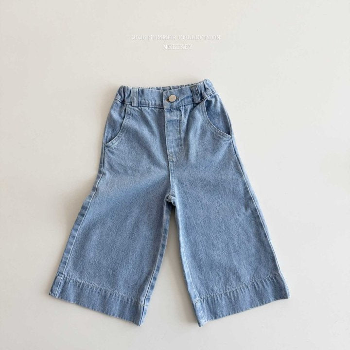 [PRE-ORDER] Crop Wide Denim Pants