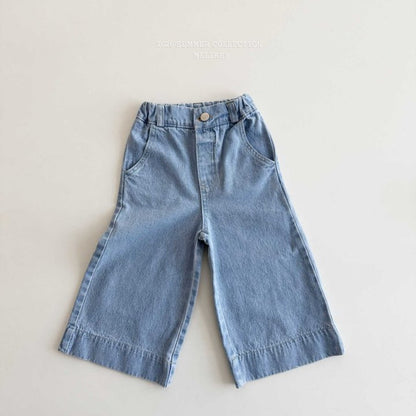 [PRE-ORDER] Crop Wide Denim Pants