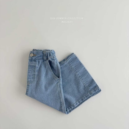 [PRE-ORDER] Crop Wide Denim Pants