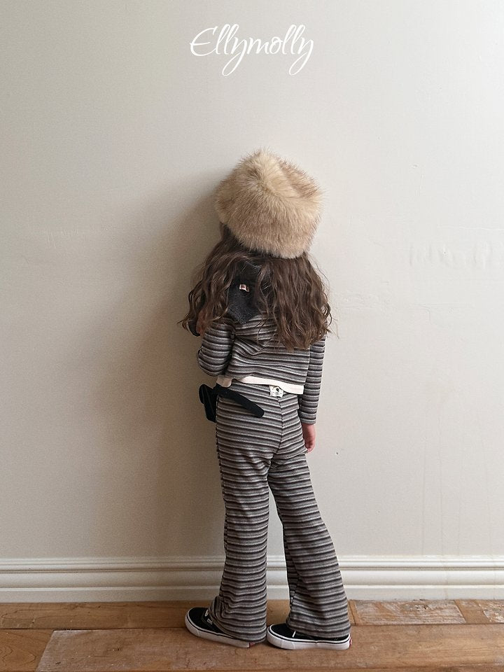 [PRE-ORDER] Latte Stripe Boot-Cut Pants